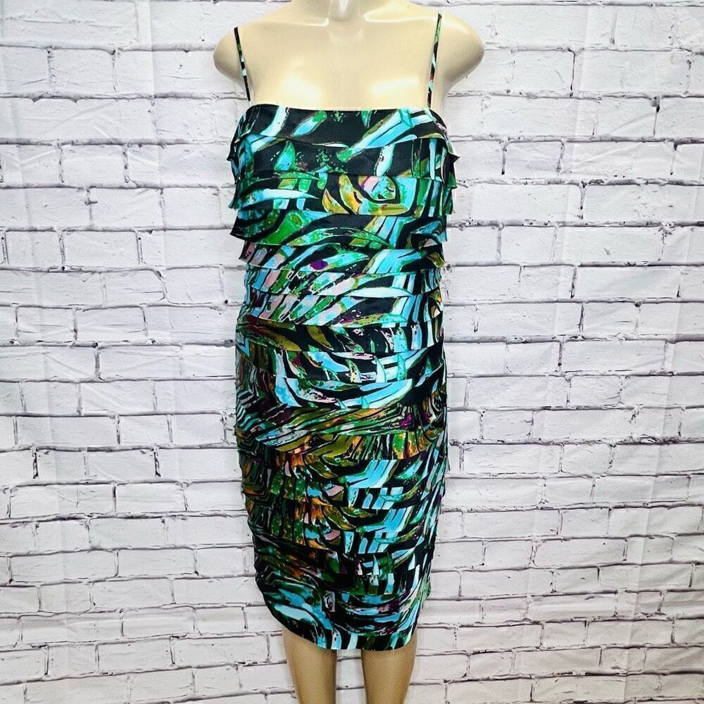 Night Way Sleeveless Midi Layered Dress Size 14